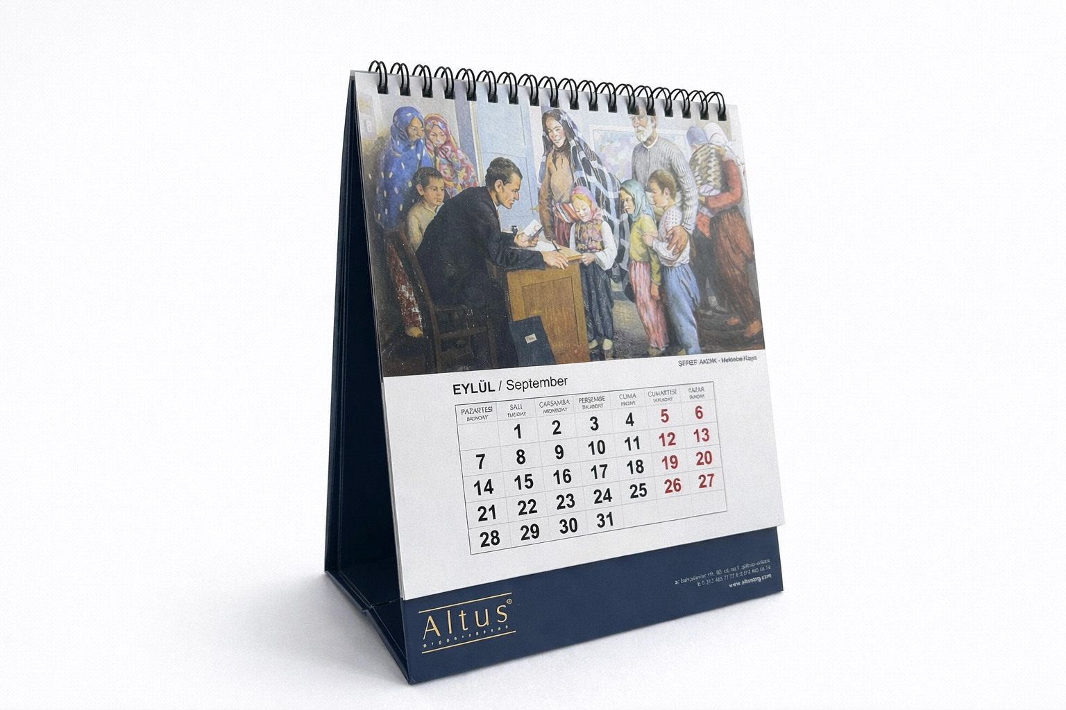 Kurumsal Masa Takvimi - Kurumsal Takvim Baskı Örneği